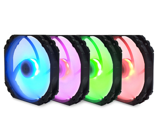 Scythe Kaze Flex 140 RGB PWM Boitier PC Ventilateur 14 cm Noir, Blanc