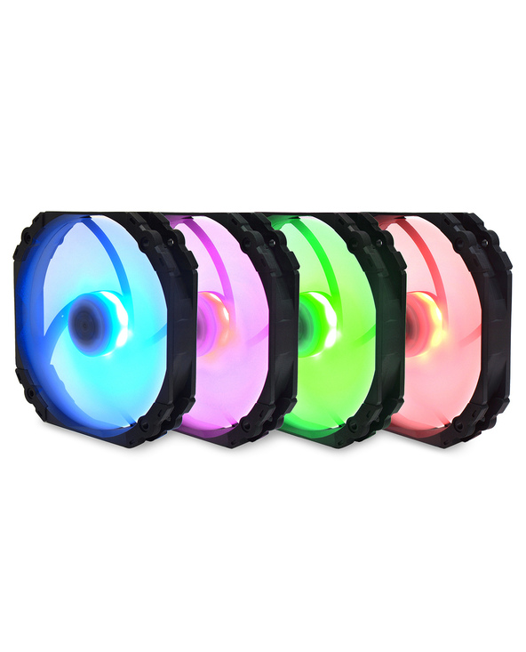Scythe Kaze Flex 140 RGB PWM Boitier PC Ventilateur 14 cm Noir, Blanc
