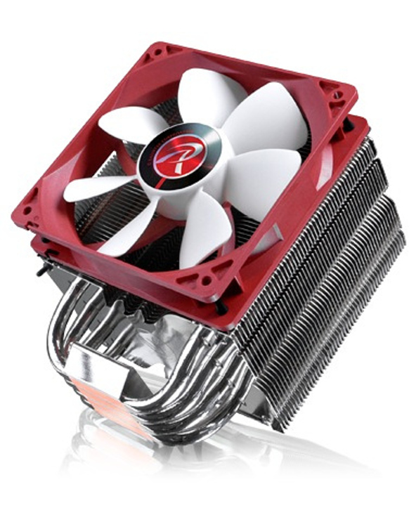 RAIJINTEK Themis Evo Processeur Refroidisseur 12 cm Métallique, Rouge, Blanc