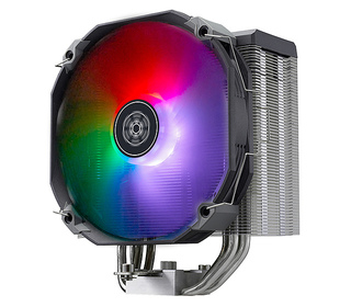 Silverstone SST-ARV140-ARGB système de refroidissement d’ordinateur Processeur Refroidisseur d'air 14 cm Noir, Gris 1 pièce(s)