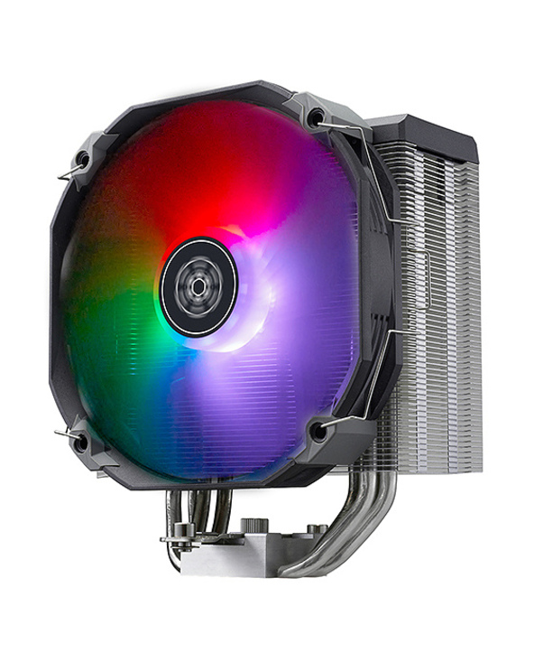 Silverstone SST-ARV140-ARGB système de refroidissement d’ordinateur Processeur Refroidisseur d'air 14 cm Noir, Gris 1 pièce(s)