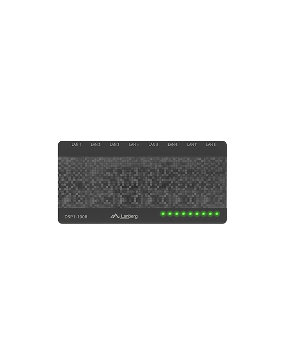 Lanberg DSP1-1008 commutateur réseau Non-géré Gigabit Ethernet (10/100/1000) Noir, Gris