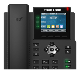Fanvil X3U téléphone fixe Noir 6 lignes LCD