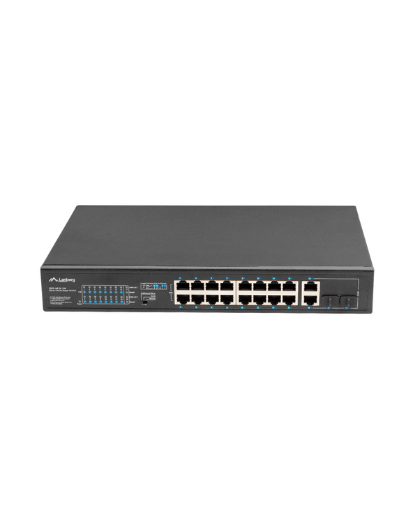 Lanberg RSFE-16P-2C-150 commutateur réseau Non-géré Gigabit Ethernet (10/100/1000) Connexion Ethernet, supportant l'alimentation