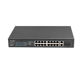 Lanberg RSFE-16P-2C-250 commutateur réseau Non-géré Gigabit Ethernet (10/100/1000) Connexion Ethernet, supportant l'alimentation