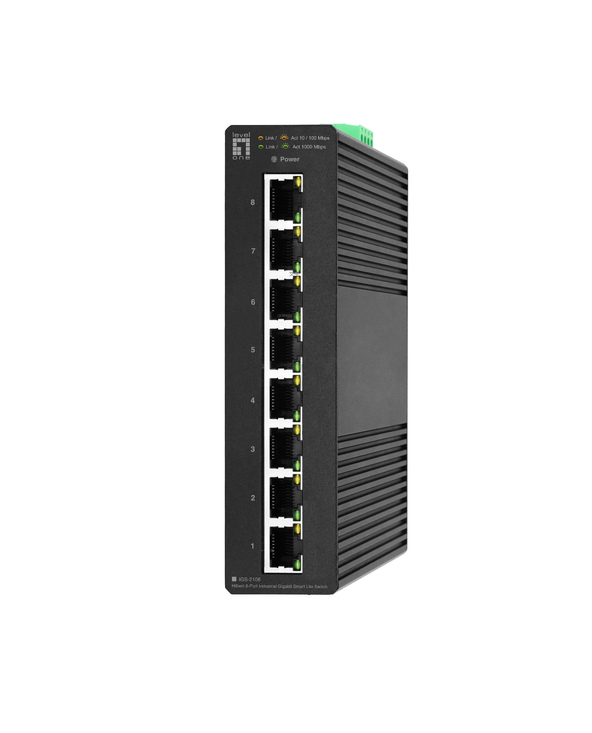 LevelOne IGS-2108 commutateur réseau Géré L2 Gigabit Ethernet (10/100/1000) Noir