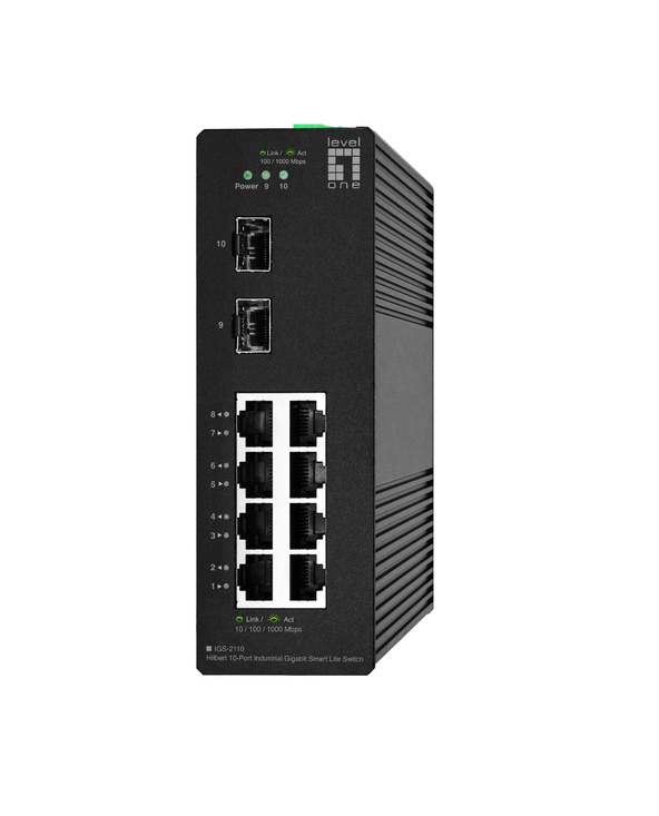 LevelOne IGS-2110 commutateur réseau Géré L2 Gigabit Ethernet (10/100/1000) Noir