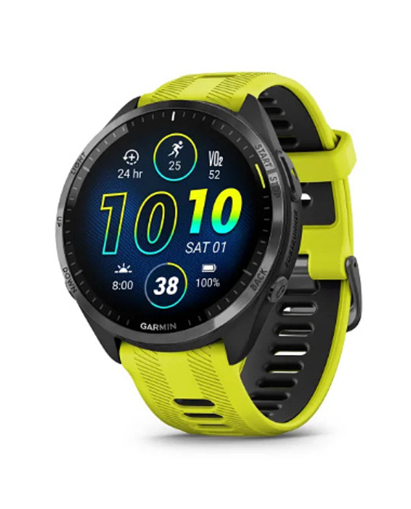 Garmin Forerunner 965 3,56 cm (1.4") AMOLED 47 mm Numérique 454 x 454 pixels Écran tactile Jaune Wifi GPS (satellite)
