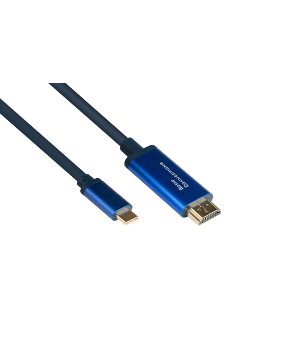 Alcasa 4520-CSF030B câble vidéo et adaptateur 3 m USB Type-C HDMI Type A (Standard) Bleu