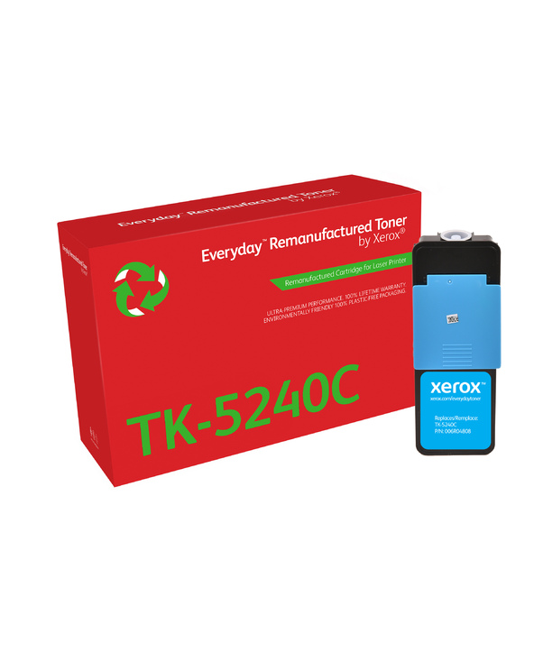 Remanufacturé Everyday Toner remanufacturé Cyan Everyday de Xerox compatible avec Kyocera TK-5240C, Capacité standard