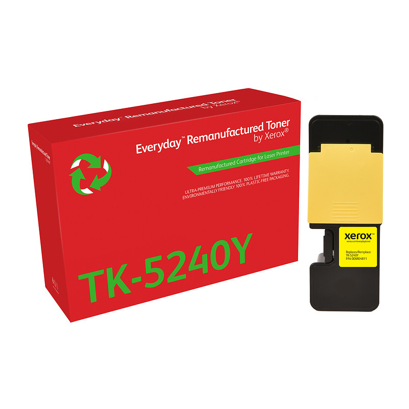 Remanufacturé Everyday Toner remanufacturé Jaune Everyday de Xerox compatible avec Kyocera TK-5240Y, Capacité standard