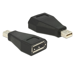 DeLOCK 65238 changeur de genre de câble mini Displayport 1.2 Displayport Noir