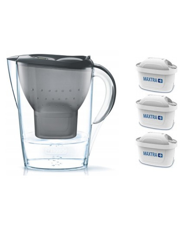 Brita Fill&Enjoy Filtre à eau pour carafe 2,4 L Graphite, Transparent