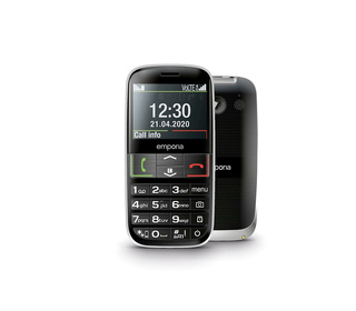 Emporia Euphoria-LTE 5,84 cm (2.3") 98 g Noir Téléphone pour seniors