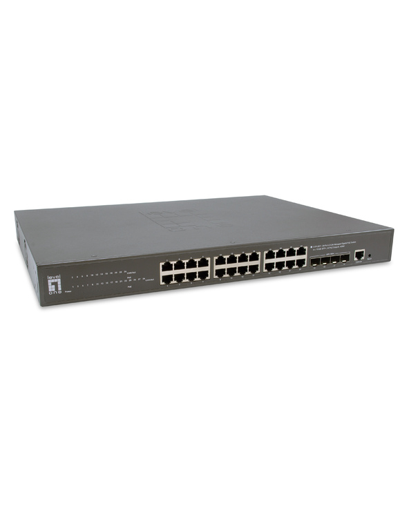 LevelOne GTP-2871 commutateur réseau Géré L3 Gigabit Ethernet (10/100/1000) Connexion Ethernet, supportant l'alimentation via ce