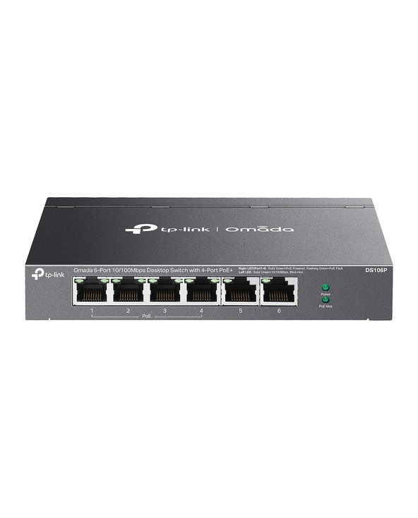 TP-Link Omada DS106P commutateur réseau Non-géré Fast Ethernet (10/100) Connexion Ethernet, supportant l'alimentation via ce por