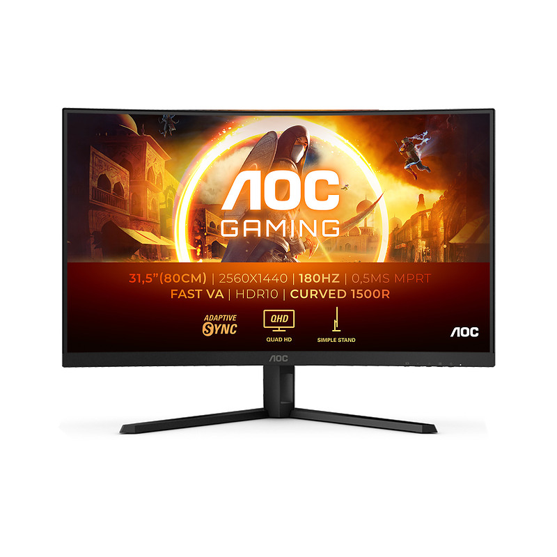 AOC G4 CQ32G4VE 32" LCD Quad HD 0,5 ms Noir, Gris
