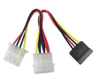 Lindy SATA/5.25" Power Adapter Splitter Cable, 0.15m Multicolore 0,15 m