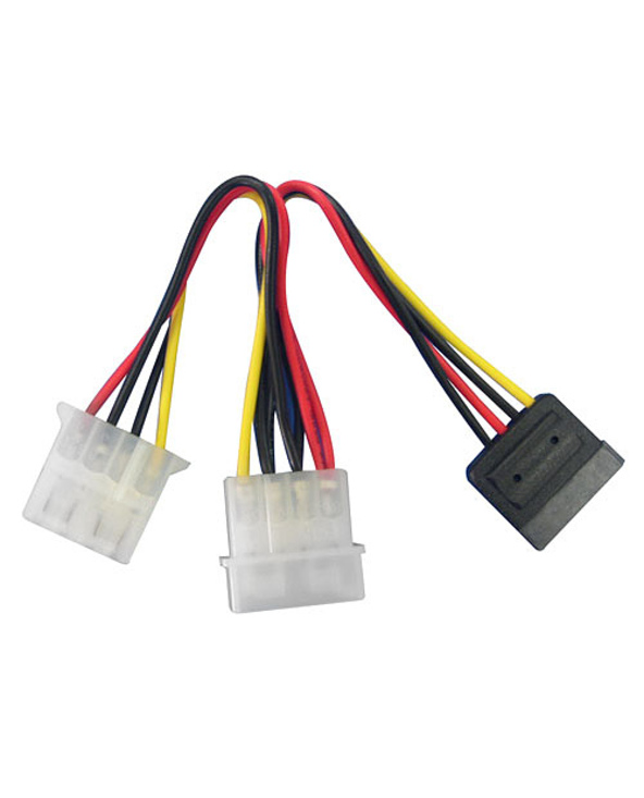 Lindy SATA/5.25" Power Adapter Splitter Cable, 0.15m Multicolore 0,15 m