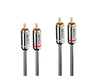 Lindy 35348 câble audio 5 m 2 x RCA Anthracite