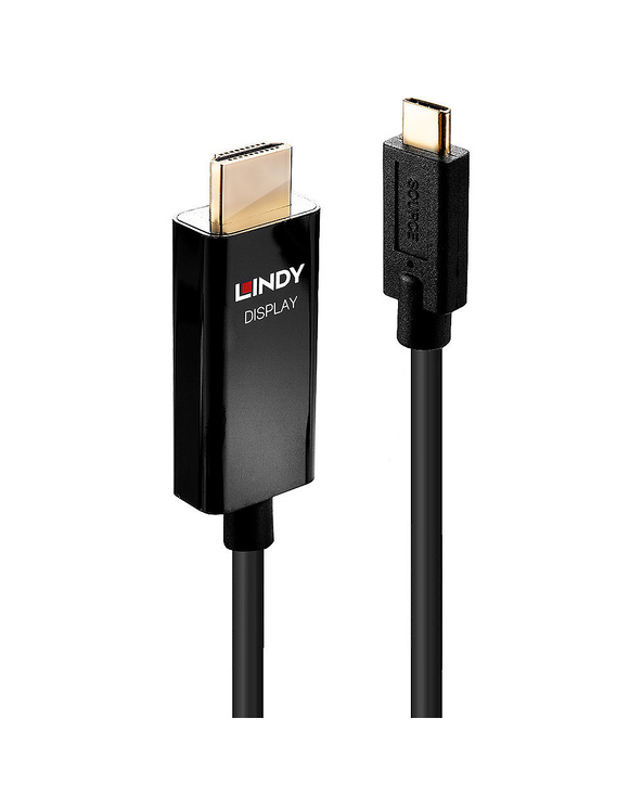 Lindy 43291 câble vidéo et adaptateur 1 m USB Type-C HDMI Type A (Standard) Noir Lindy 43291 câble vidéo et adaptateur 1 m USB Type-C HDMI Type A (Standard) Noir