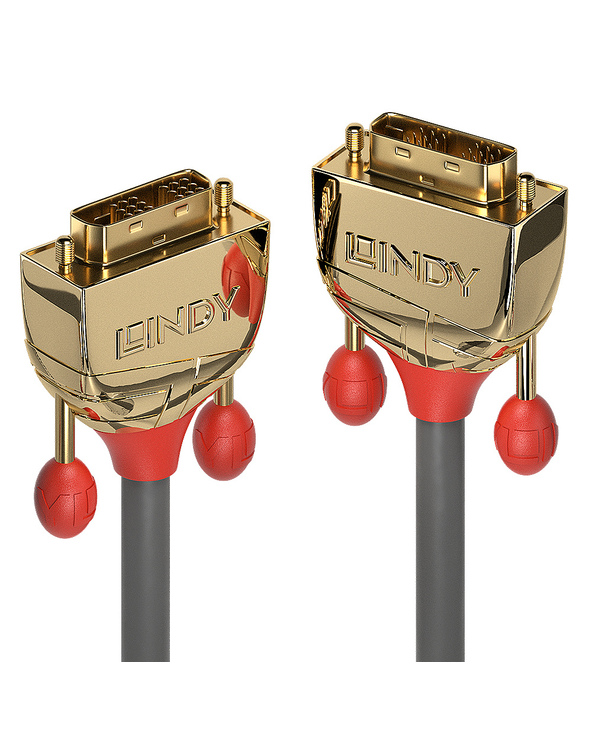 Lindy 36217 câble DVI 20 m DVI-D Or, Gris