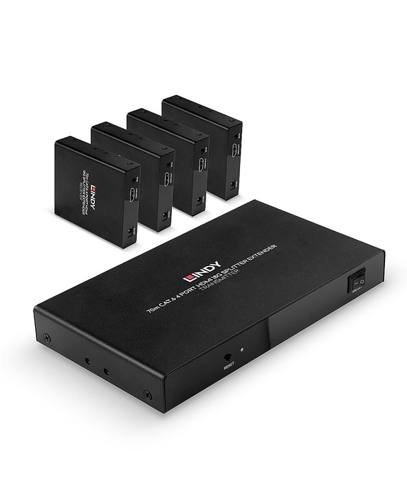 Lindy 38262 extension audio/video Émetteur et récepteur AV Noir