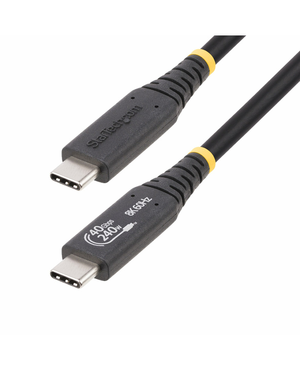 StarTech.com Câble USB4 de 1m, Câble USB-C Certifié USB-IF, 40Gbps, Power Delivery 240W PD 3.1 EPR, 8K 60Hz, Cordon de Transfert