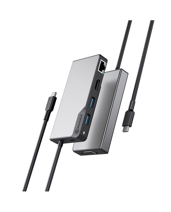 ALOGIC UCFUPRGVV2-SGR station d'accueil USB 3.2 Gen 1 (3.1 Gen 1) Type-C Noir, Gris