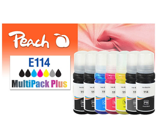 Peach 321707 cartouche d'encre 7 pièce(s) Compatible Rendement standard Noir, Cyan, Gris, Magenta, Jaune