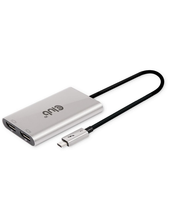 CLUB3D CSV-1586 hub & concentrateur Thunderbolt 3 40000 Mbit/s Argent