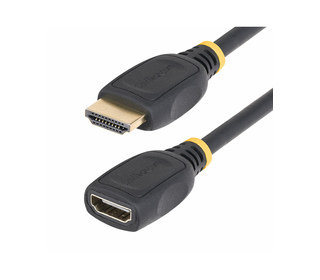 StarTech.com Câble d'Extension HDMI 2.0 de 50 cm, Câble HDMI Haut Débit, 4K 60Hz, Câble d'Extension HDMI Mâle vers Femelle, Adap