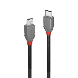 Lindy 36892 câble USB USB 2.0 2 m USB C Micro-USB B Noir, Gris