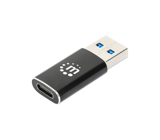 Manhattan 153980 changeur de genre de câble USB A USB C Noir