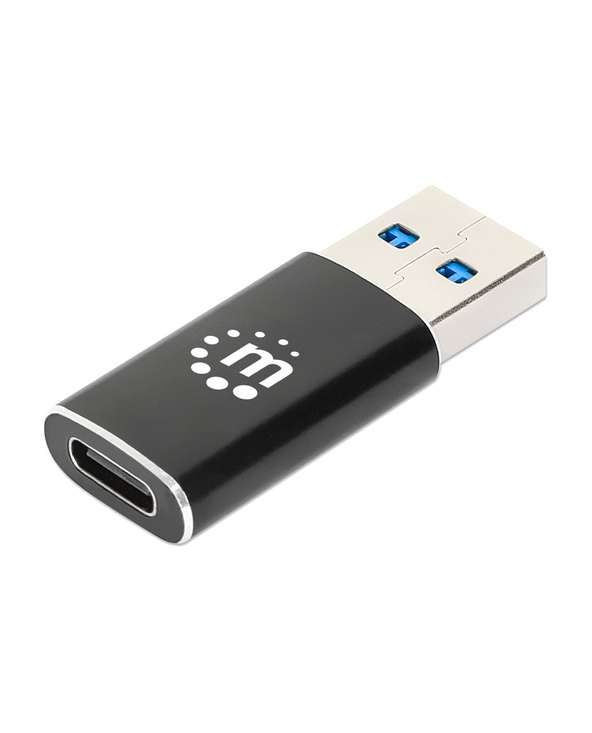 Manhattan 153980 changeur de genre de câble USB A USB C Noir