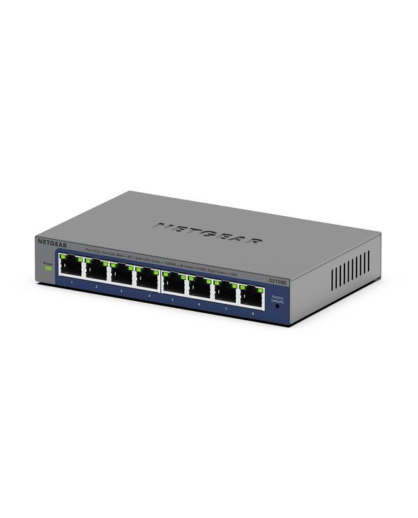 NETGEAR GS108Ev4 Non-géré L2/L3 Gigabit Ethernet (10/100/1000) Gris