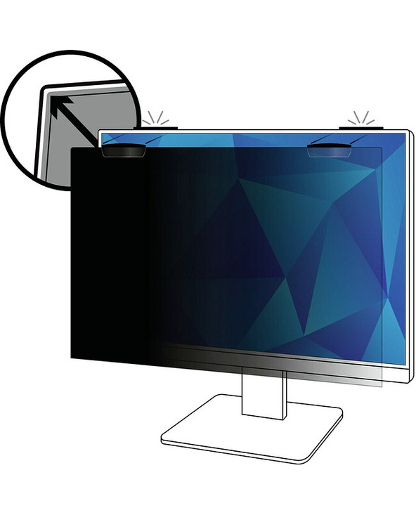 3M Filtre de confidentialité pour moniteur bord-à-bord 25 po, 16:9, PF250W9EM