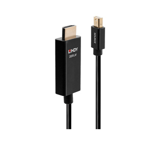 Lindy 40921 câble vidéo et adaptateur 1 m Mini DisplayPort HDMI Noir