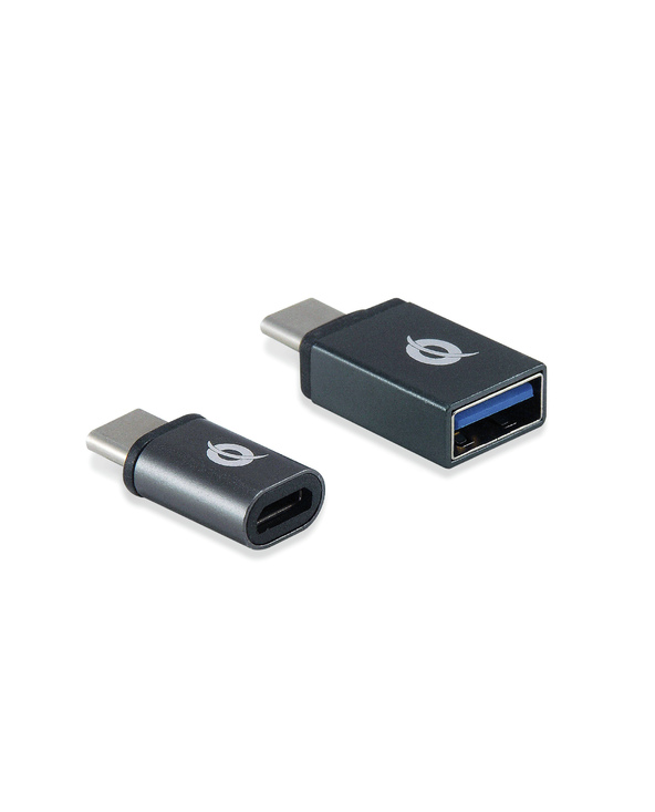 Conceptronic DONN04G changeur de genre de câble USB 3.1 Gen 1 Type-C, USB 2.0 Type-C USB 3.1 Gen 1 Type-A, USB 2.0 Micro Noir