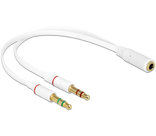 DeLOCK 65585 câble audio 0,2 m 2 x 3.5mm 3,5mm Blanc