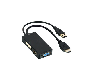 DLH ADAPTATEUR HDMI (M) VERS DVI / VGA / DISPLAYPORT (F)