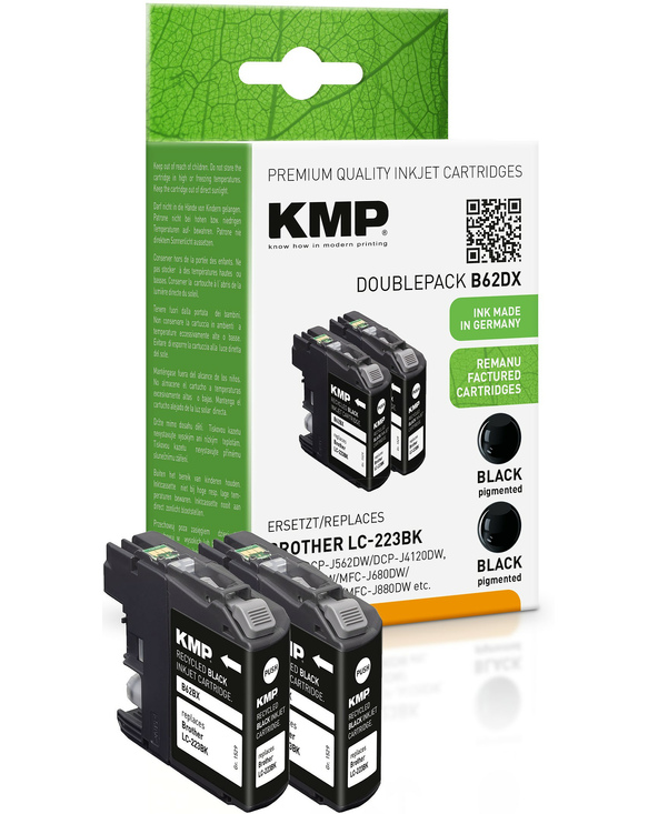 KMP B62DX cartouche d'encre 2 pièce(s) Compatible Noir