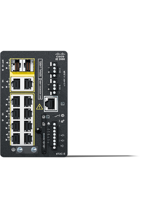 Cisco Catalyst IE-3100-8T2C-E commutateur réseau Géré L2 Gigabit Ethernet (10/100/1000) Noir
