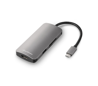 Sharkoon USB 3.0 Type C Multiport Adapter USB 3.2 Gen 1 (3.1 Gen 1) Type-C Gris