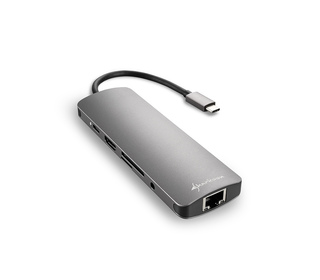 Sharkoon USB 3.0 Type C Combo Adapter carte et adaptateur d'interfaces HDMI, RJ-45, USB 3.2 Gen 1 (3.1 Gen 1)