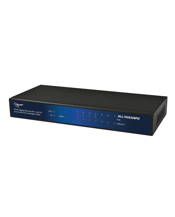 ALLNET ALL-SG8208PD commutateur réseau Non-géré Gigabit Ethernet (10/100/1000) Connexion Ethernet, supportant l'alimentation via