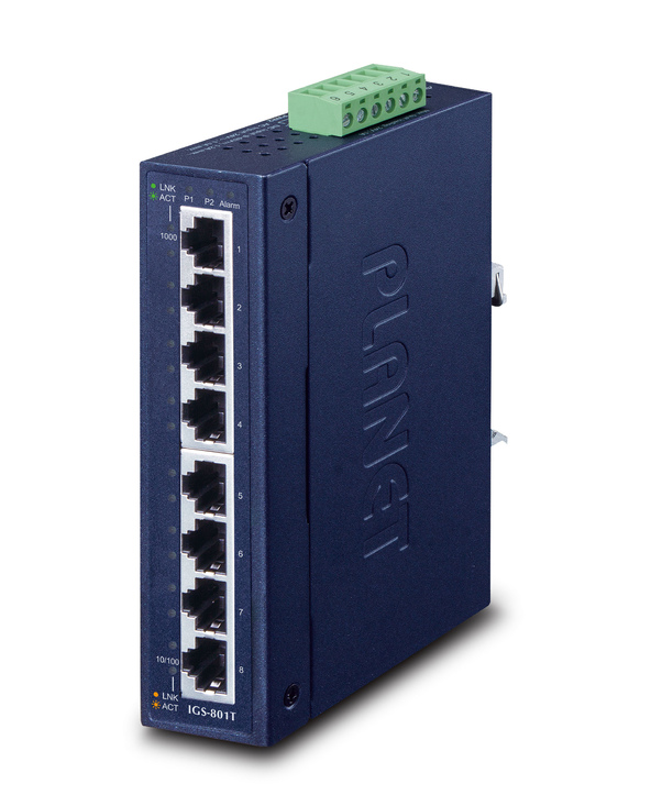 PLANET IGS-801T commutateur réseau Non-géré L2 Gigabit Ethernet (10/100/1000) Bleu