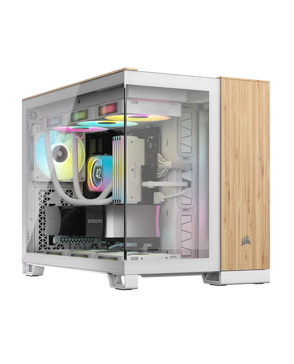Corsair CC-9011288-WW unité centrale Midi Tower Bambou, Blanc