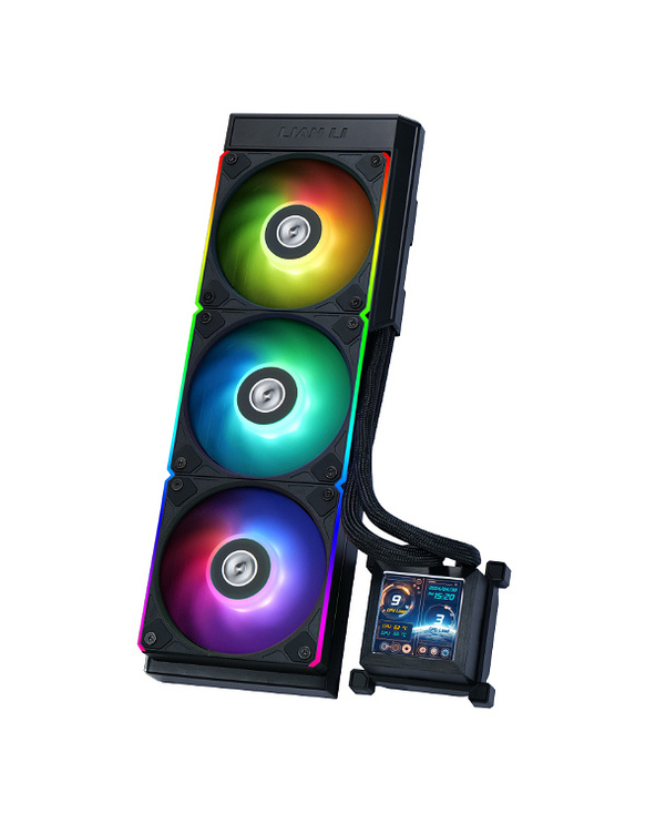 Lian Li HydroShift LCD 360RGB Boitier PC Refroidisseur de liquide tout-en-un 12 cm Noir