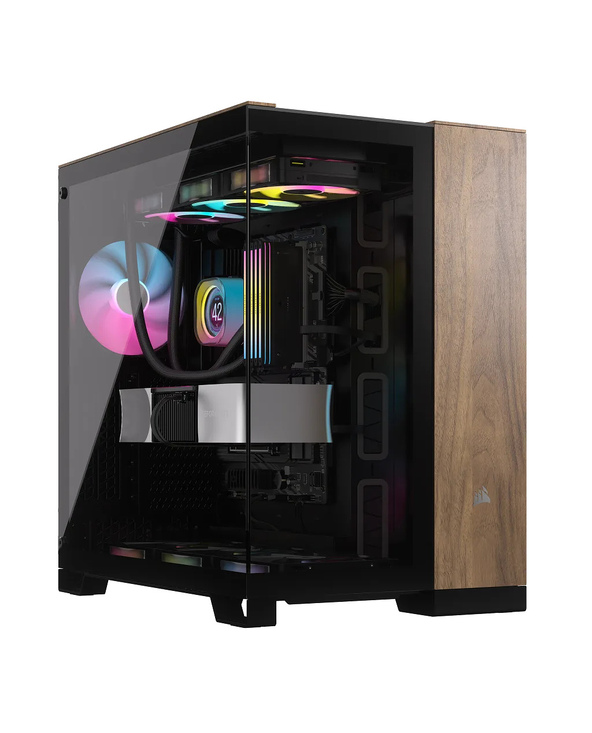 Corsair CC-9011282-WW unité centrale Midi Tower Noir, Noyer